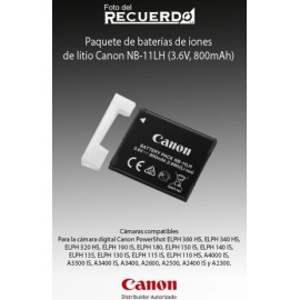 Paquete de baterías de iones de litio Canon NB-11LH (3.6V, 800mAh)
