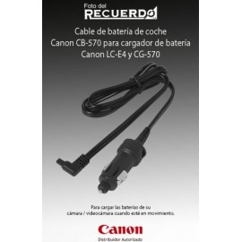 Cable de batería de coche Canon CB-570 para cargador de batería Canon LC-E4 y CG-570