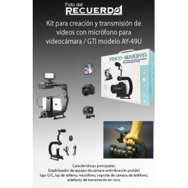 Kit para creación y transmisión de videos con micrófono para videocámara / GTI modelo AY-49U