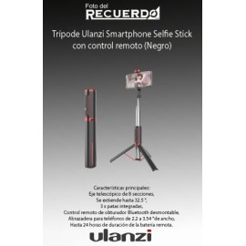 Trípode Ulanzi Smartphone Selfie Stick con control remoto (Negro)