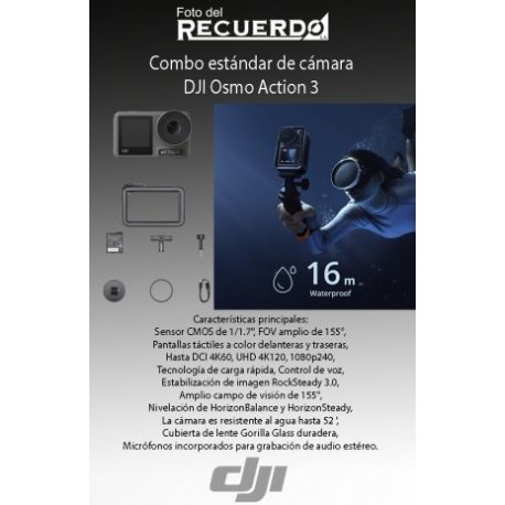 Combo estándar de cámara DJI Osmo Action 3