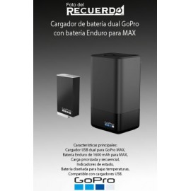 Cargador de batería dual GoPro con batería Enduro para MAX