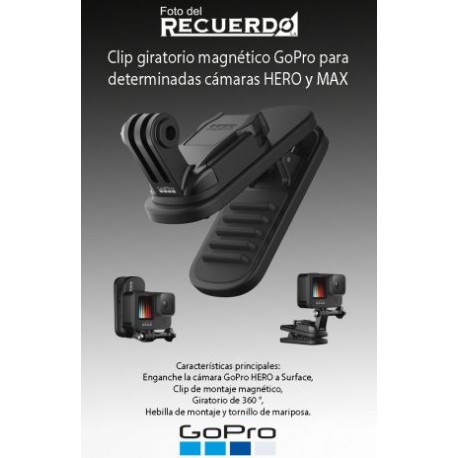 Clip giratorio magnético GoPro para determinadas cámaras HERO y MAX