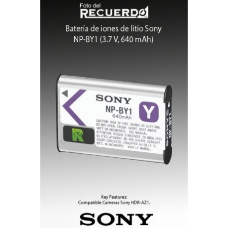 Batería de iones de litio Sony NP-BY1 (3.7 V, 640 mAh)