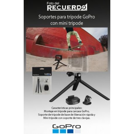 Soportes para trípode GoPro con mini trípode