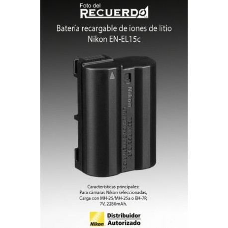Batería recargable de iones de litio Nikon EN-EL15c