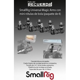 SmallRig Universal Magic Arms con mini rótulas de bola (paquete de 4)