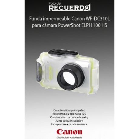 Funda impermeable Canon WP-DC310L para cámara PowerShot ELPH 100 HS