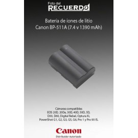 Batería Canon BP-511A de iones de litio (7,4 v 1390 mAh)