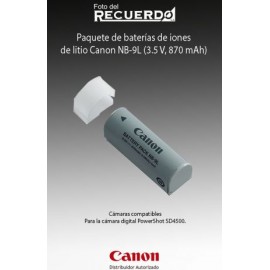 Paquete de baterías de iones de litio Canon NB-9L (3.5 V, 870 mAh)