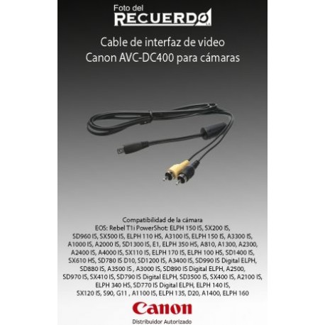 Cable de interfaz de video Canon AVC-DC400 para cámaras