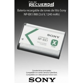 Batería recargable de iones de litio Sony NP-BX1/M8 (3.6 V, 1240 mAh)