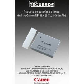 Paquete de baterías de iones de litio Canon NB-6LH (3.7V, 1,060mAh)