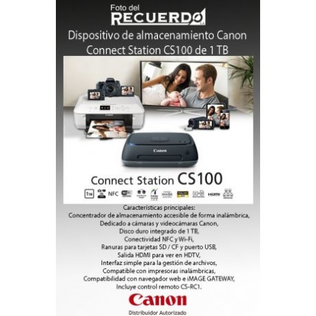 Dispositivo de almacenamiento Canon Connect Station CS100 de 1 TB