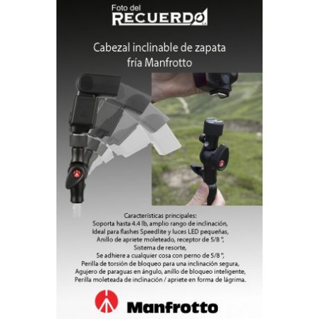 Cabezal inclinable de zapata fría Manfrotto