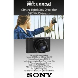 Cámara digital Sony Cyber-shot DSC-WX500 (negra)