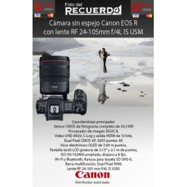 Cámara sin espejo Canon EOS R con lente RF 24-105mm f/4L IS USM