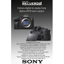 Cámara digital sin espejo Sony Alpha a7R IV (solo cuerpo)