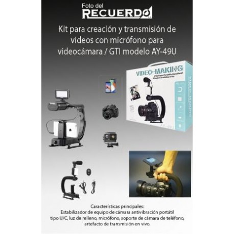 Kit Para Creación y Transmisión De Videos Con Micrófono Para Teléfono Móvil  / GTI Modelo AY-49