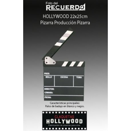 HOLLYWOOD 22x25cm Pizarra Producción Pizarra