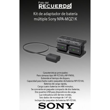 Kit de adaptador de batería múltiple Sony NPA-MQZ1K