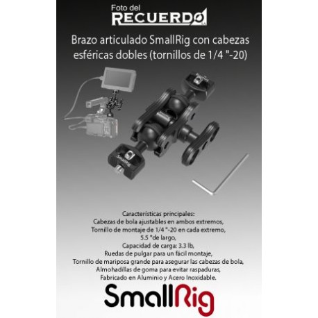 Brazo articulado SmallRig con cabezas esféricas dobles (tornillos de 1/4 "-20)