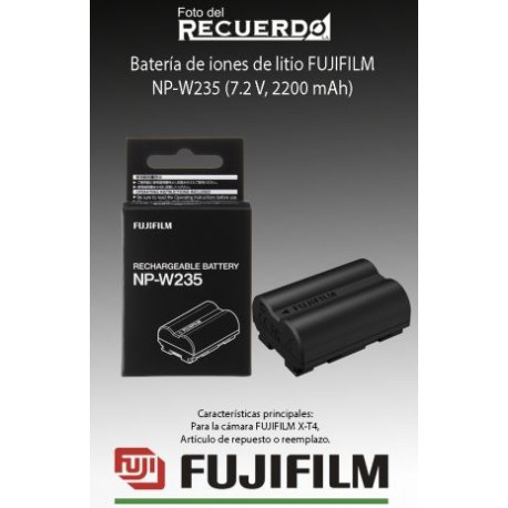 Batería de iones de litio FUJIFILM NP-W235 (7.2 V, 2200 mAh)