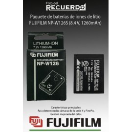 Paquete de baterías de iones de litio FUJIFILM NP-W126S (8.4 V, 1260mAh)