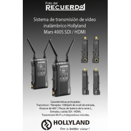 Sistema de transmisión de video inalámbrico Hollyland Mars 400S SDI / HDMI