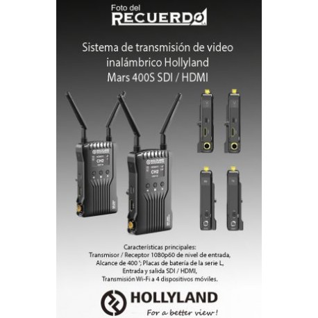 Sistema de transmisión de video inalámbrico Hollyland Mars 400S SDI / HDMI