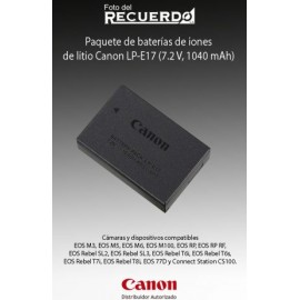 Paquete de baterías de iones de litio Canon LP-E17 (7.2 V, 1040 mAh)