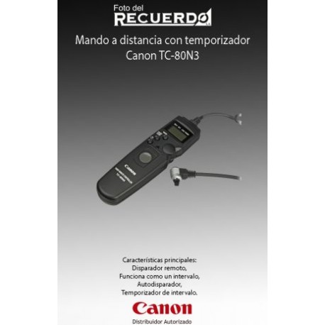 Mando a distancia con temporizador Canon TC-80N3