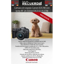 Cámara sin espejo Canon EOS R8 con lente RF 24-50mm f/4.5-6.3 IS STM