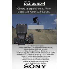Cámara sin espejo Sony a7 IV con lente FE 28-70mm f/3.5-5.6 OSS