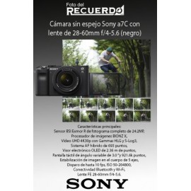 Cámara sin espejo Sony a7C con lente de 28-60mm f/4-5.6 (negro)