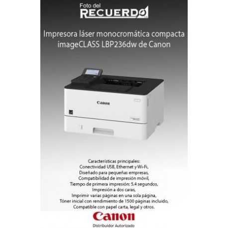 Impresora láser monocromática compacta imageCLASS LBP236dw de Canon