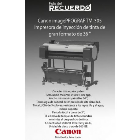 Canon imagePROGRAF TM-305 Impresora de inyección de tinta de gran formato de 36 "