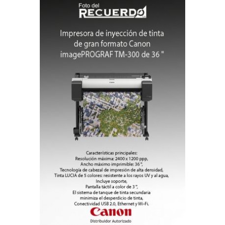 Impresora de inyección de tinta de gran formato Canon imagePROGRAF TM-300 de 36 "