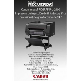 Canon imagePROGRAF Pro-2100 Impresora de inyección de tinta fotográfica profesional de gran formato de 24 "