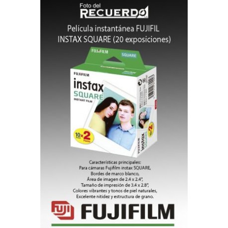 Película instantánea FUJIFIL  INSTAX SQUARE (20 exposiciones)