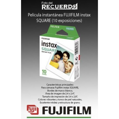 Película instantánea FUJIFILM instax SQUARE (10 exposiciones)