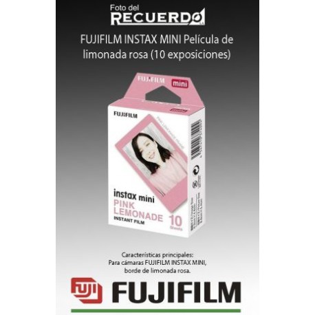 FUJIFILM INSTAX MINI Película de limonada rosa (10 exposiciones)