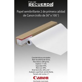 Papel semibrillante 2 de primera calidad de Canon (rollo de 36" x 100 ')