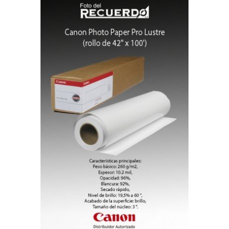 Canon Photo Paper Pro Lustre (rollo de 42" x 100')