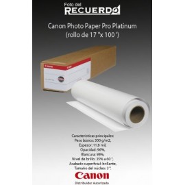 Canon Photo Paper Pro Platinum (rollo de 17 "x 100 ')