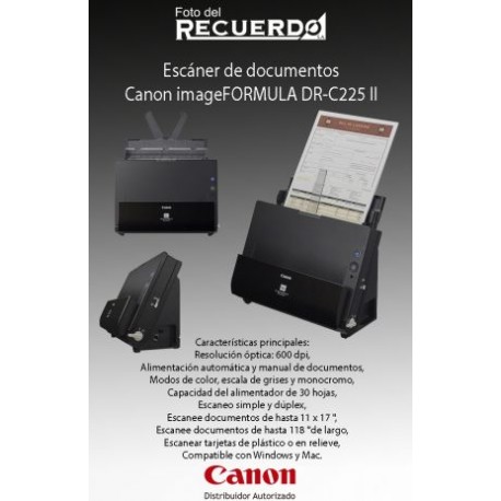 Escáner de documentos Canon imageFORMULA DR-C225 II