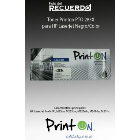 Tóner Printon PTO 283X para HP Laserjet Negro/Color