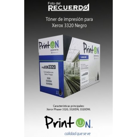 Tóner de impresión para Xerox 3320 Negro