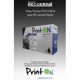 Tóner Printon PTOCF287A para HP Laserjet Negro