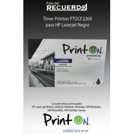 Tóner Printon PTOCF226X para HP Laserjet Negro